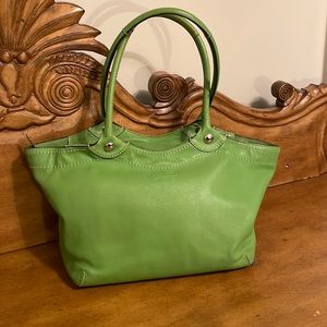 Green Leather Coach purse